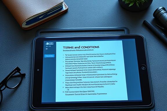 High-end digital legal documents on a workspace tablet with London architecture reflected in the background